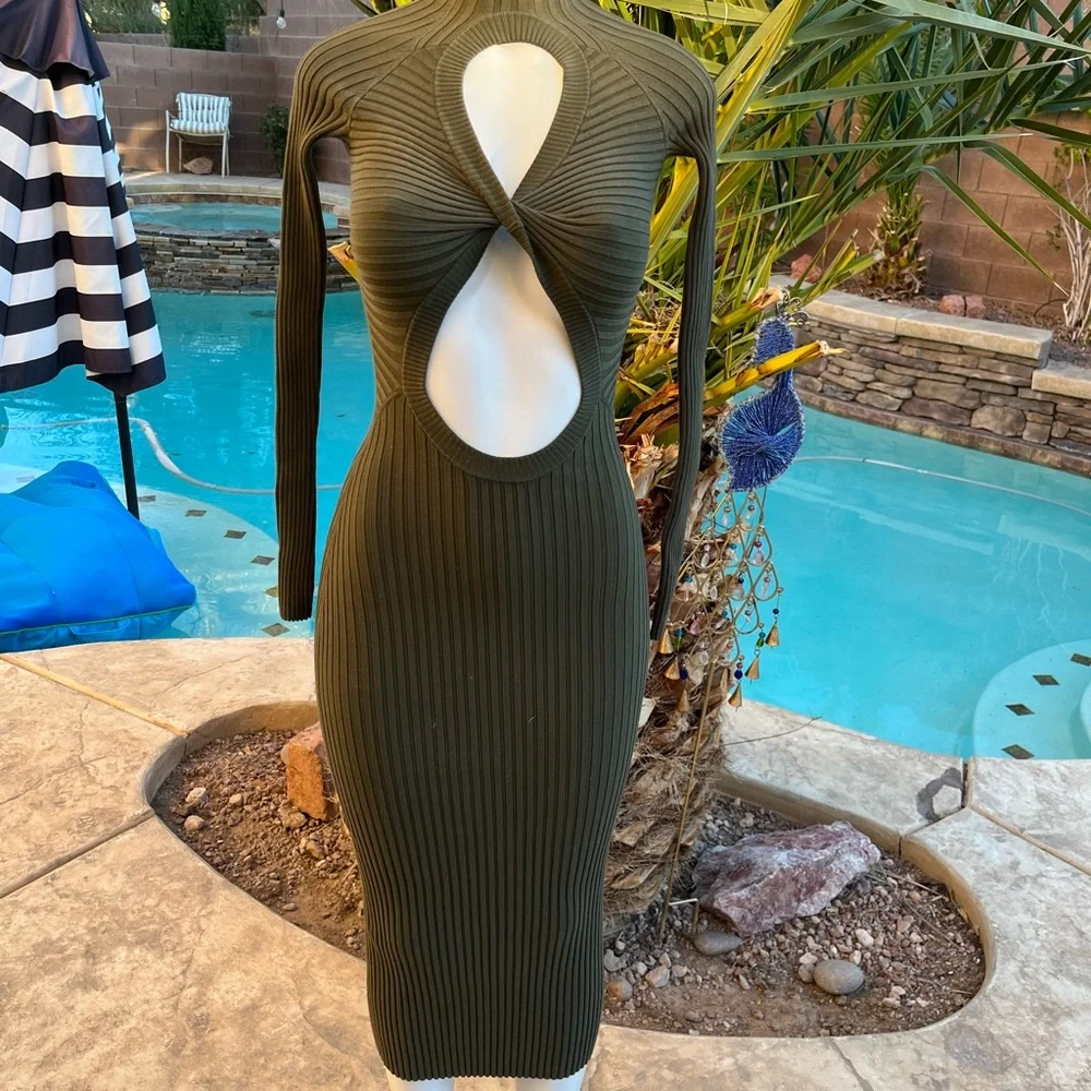 NEW Dion Lee Ribbed Knit Reversible Dress - Picture 4 of 13